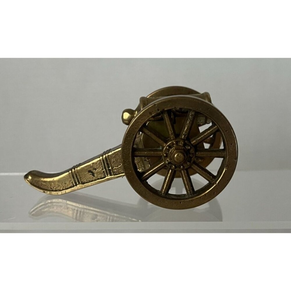 Vintage Miniature Brass Cannon Civil War Paperweight - Picture 2 of 11